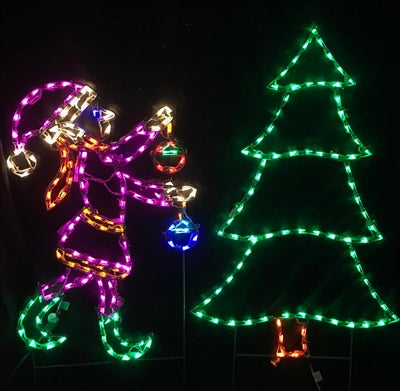 Elf Decorating Tree