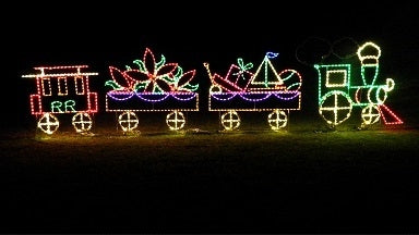 4 Pc Christmas Train Animated C7 Wheels Large