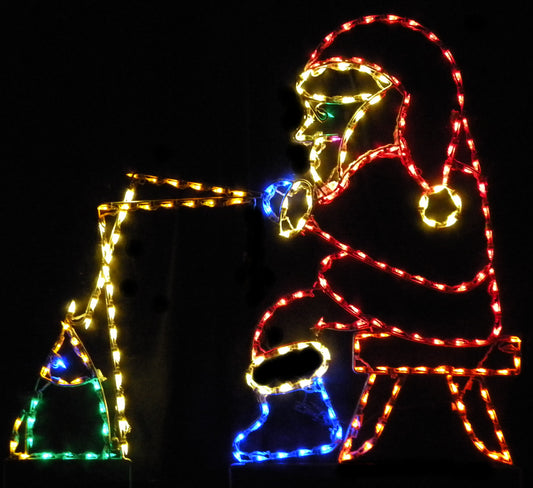 Animated Fishing Santa