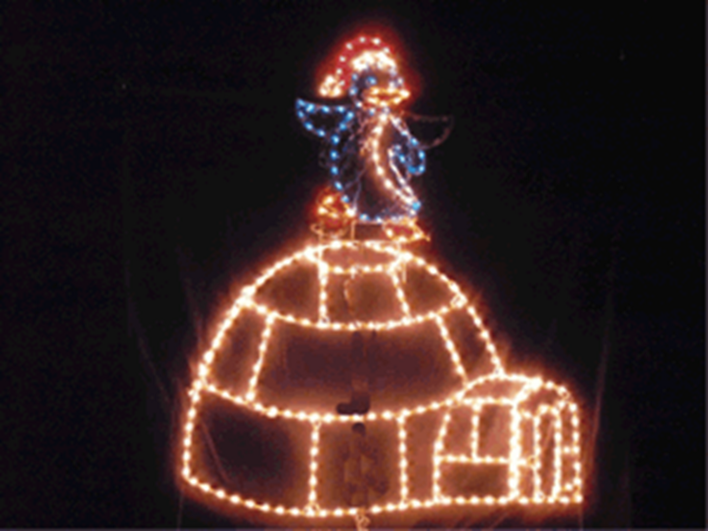 Igloo with Animated Dancing Penguin