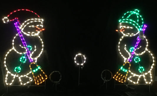 Snowman Sweeping Snowball