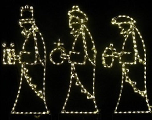 3PC Large Wise Men Warm White