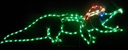 Large Gator with Santa Hat