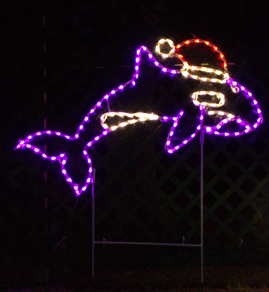 Orca with Santa Hat Outine