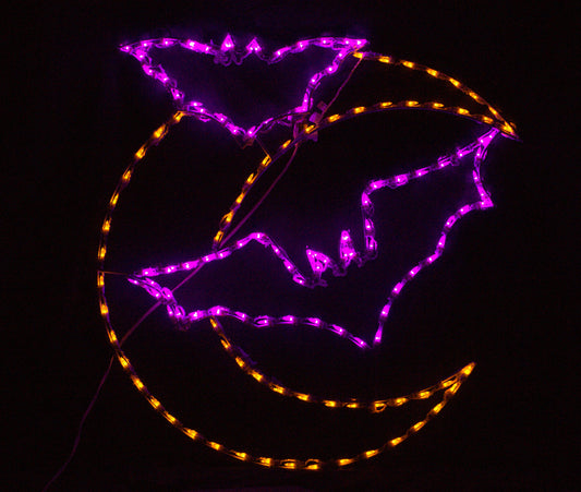 Bats with Moon - Hanging