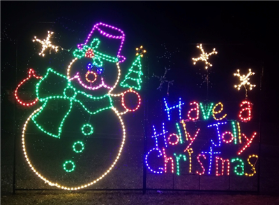 Snowman Holly Jolly Christmas Animated Snowflakes