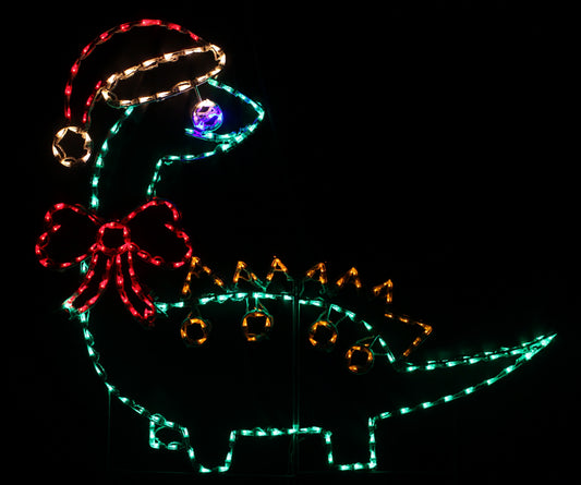 Dinosaur with Santa Hat