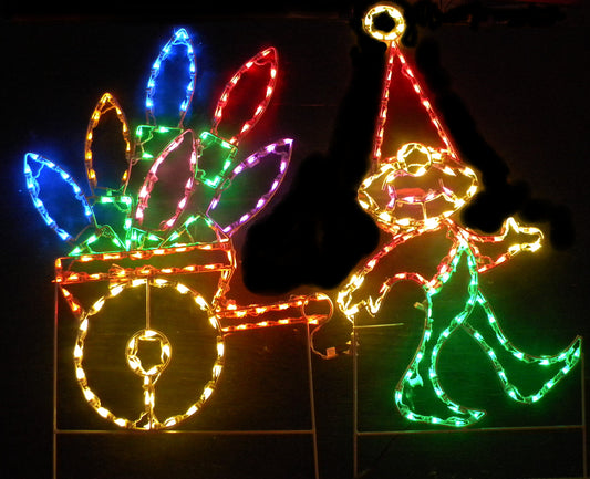 Elf with Cart of Lights