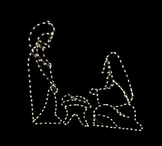 3 PC Nativity Medium Mary Joseph Jesus - Warm White