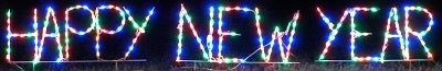 Happy New Year Block Letter Sign