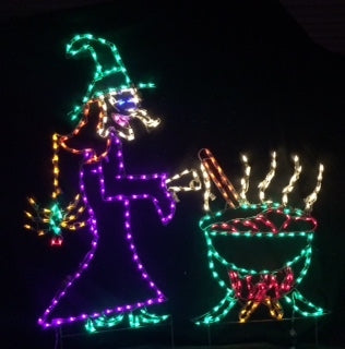 Halloween Witch with Cauldron